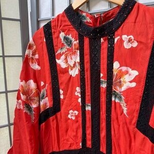 ASOS TALL Premium Chinoiserie Print Dress